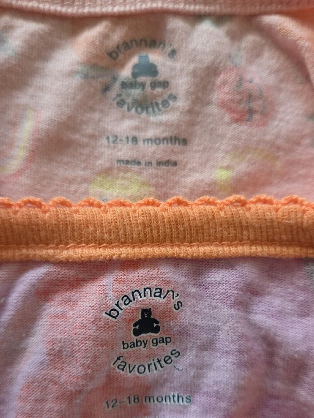 GAP Pink Fruit Rainbow & Purple Peach Floral CottonShort-Sleeve Bodysuits 12-18m